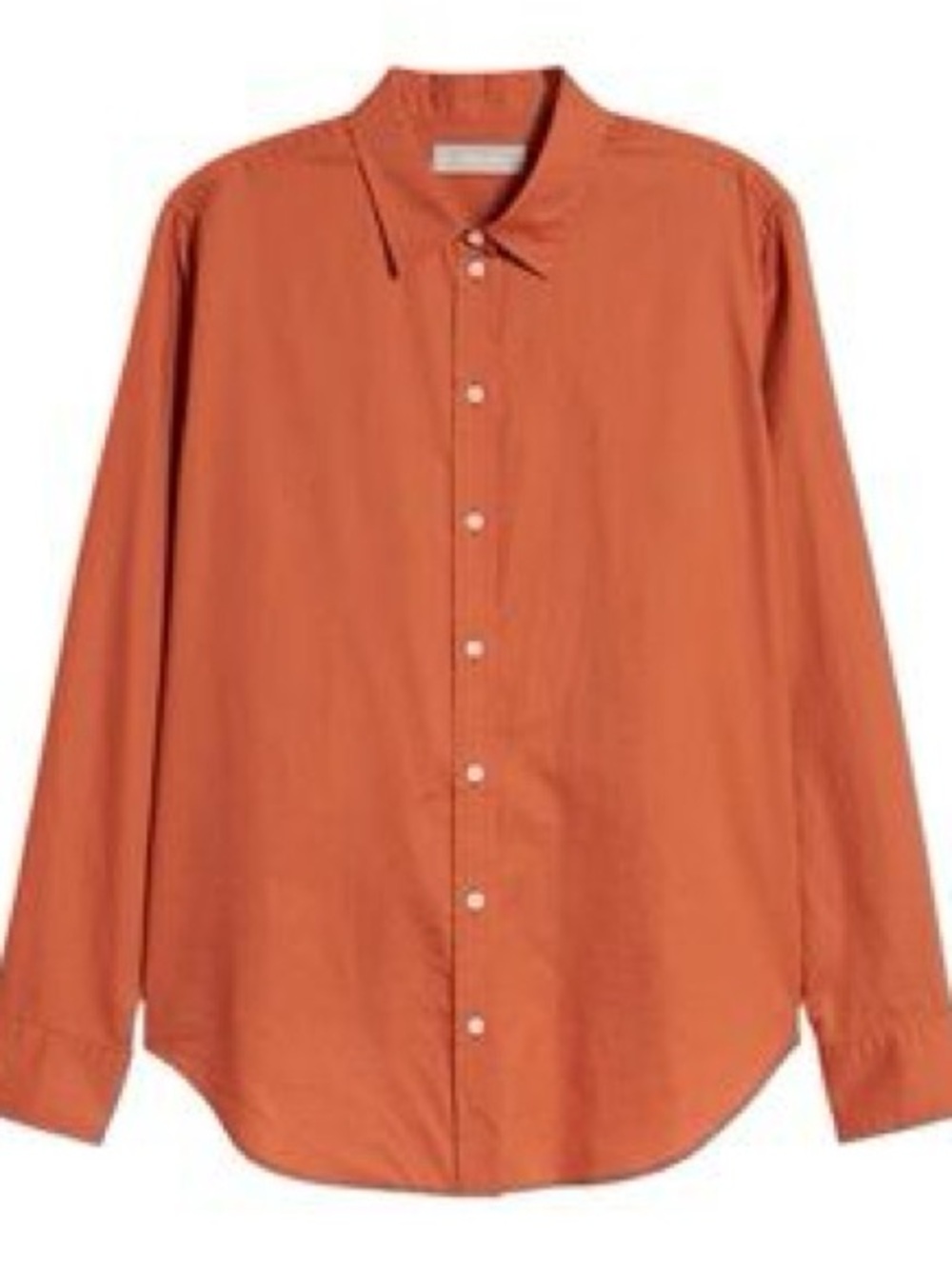 Everlane The Silky Cotton Relaxed Shirt Canyon Orange Sz 12